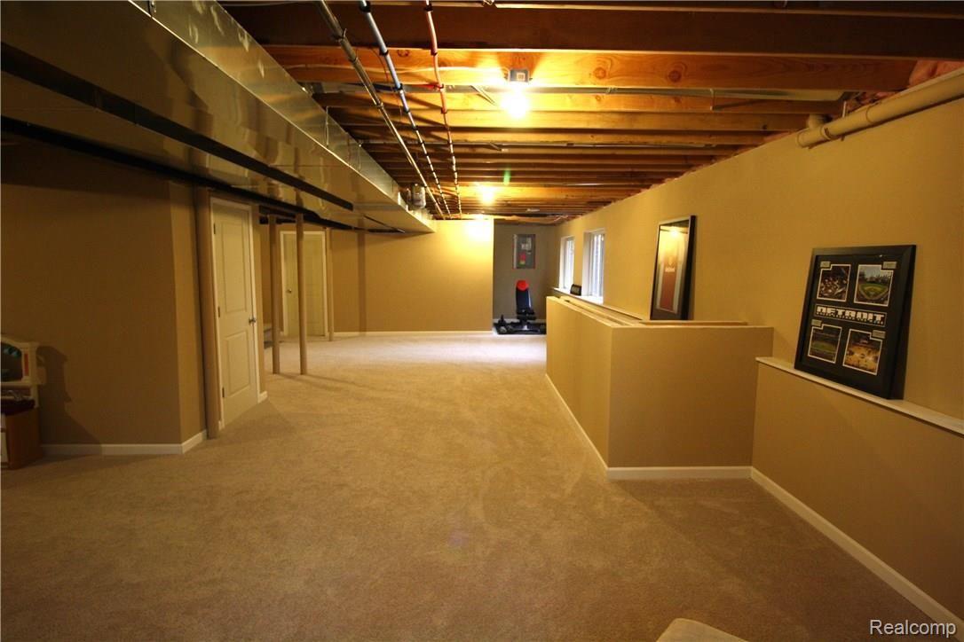 8608 East Pearson Road Utica, MI 48316 - Photo 34 of 44 Partially finished basement with daylight windows!