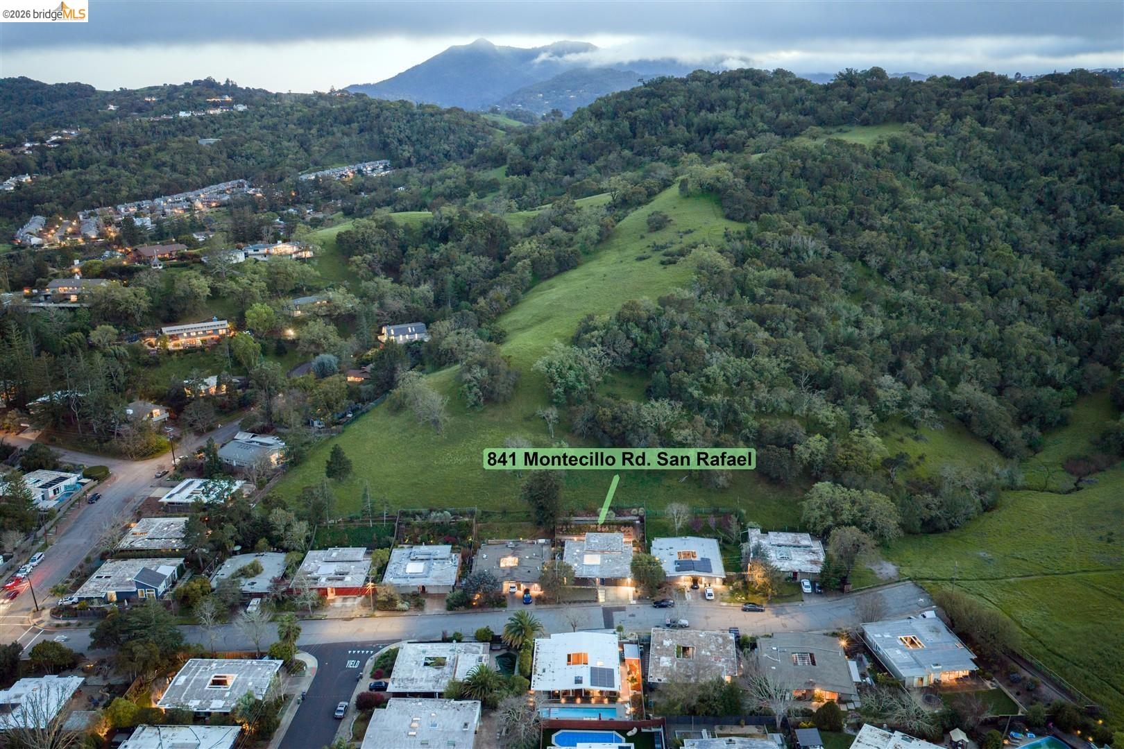 841 Montecillo Road San Rafael, CA 94903 - Photo 45 of 49 an aerial view of a city
