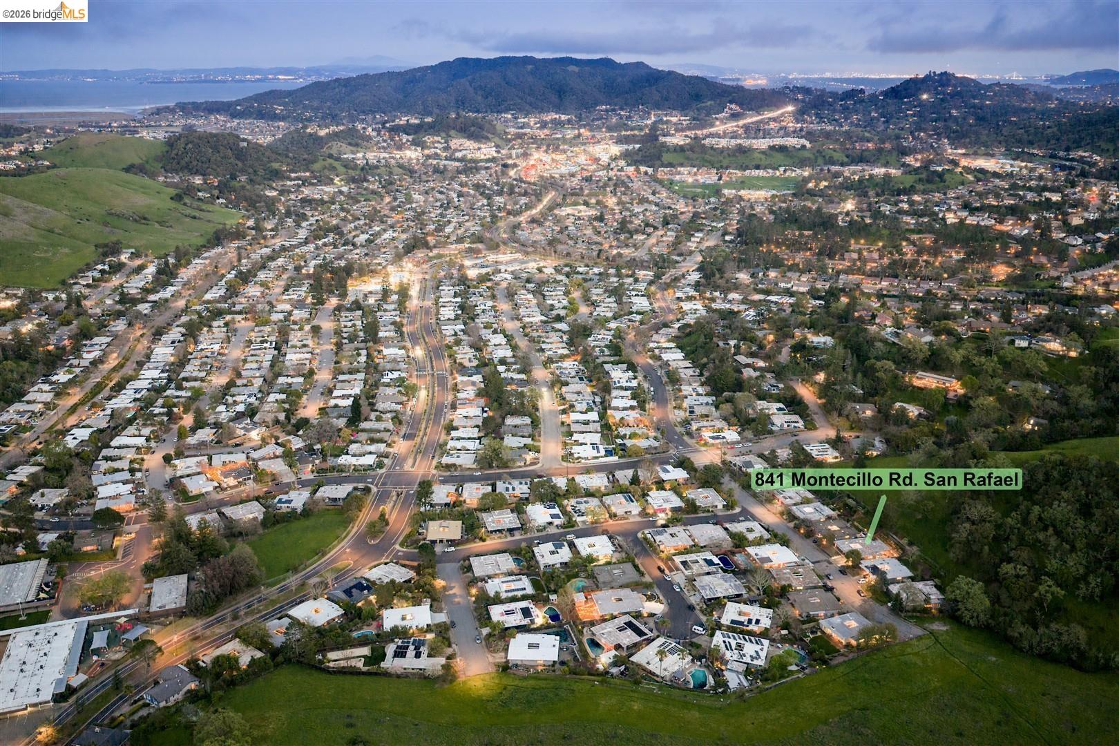 841 Montecillo Road San Rafael, CA 94903 - Photo 4 of 49 an aerial view of residential houses with outdoor space and trees