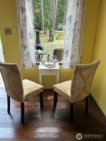 a view of a room with a small space