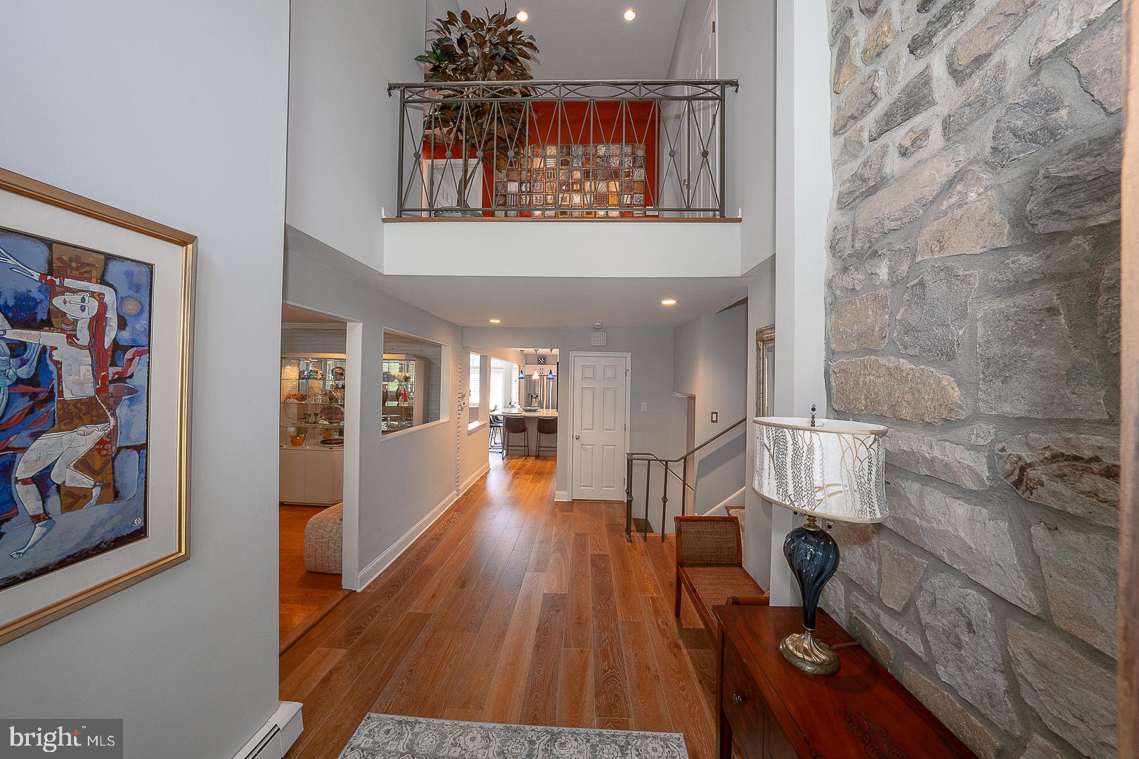 1436 Hillside Road Wynnewood, PA 19096 - Photo 7 of 42 Two Story Stone Wall Foyer