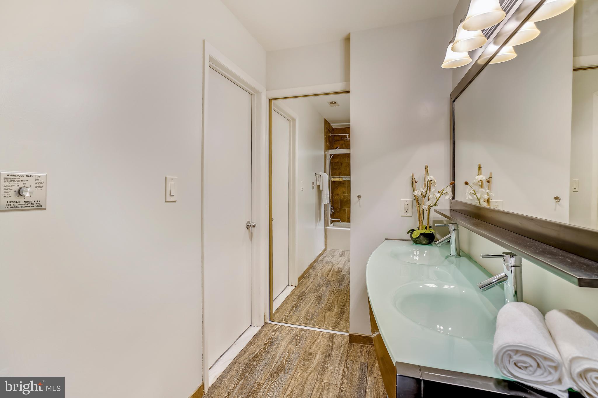 5590 Vantage Point Road, Unit 9 Columbia, MD 21044 - Photo 23 of 38 View from tub to sliding, mirrored door.