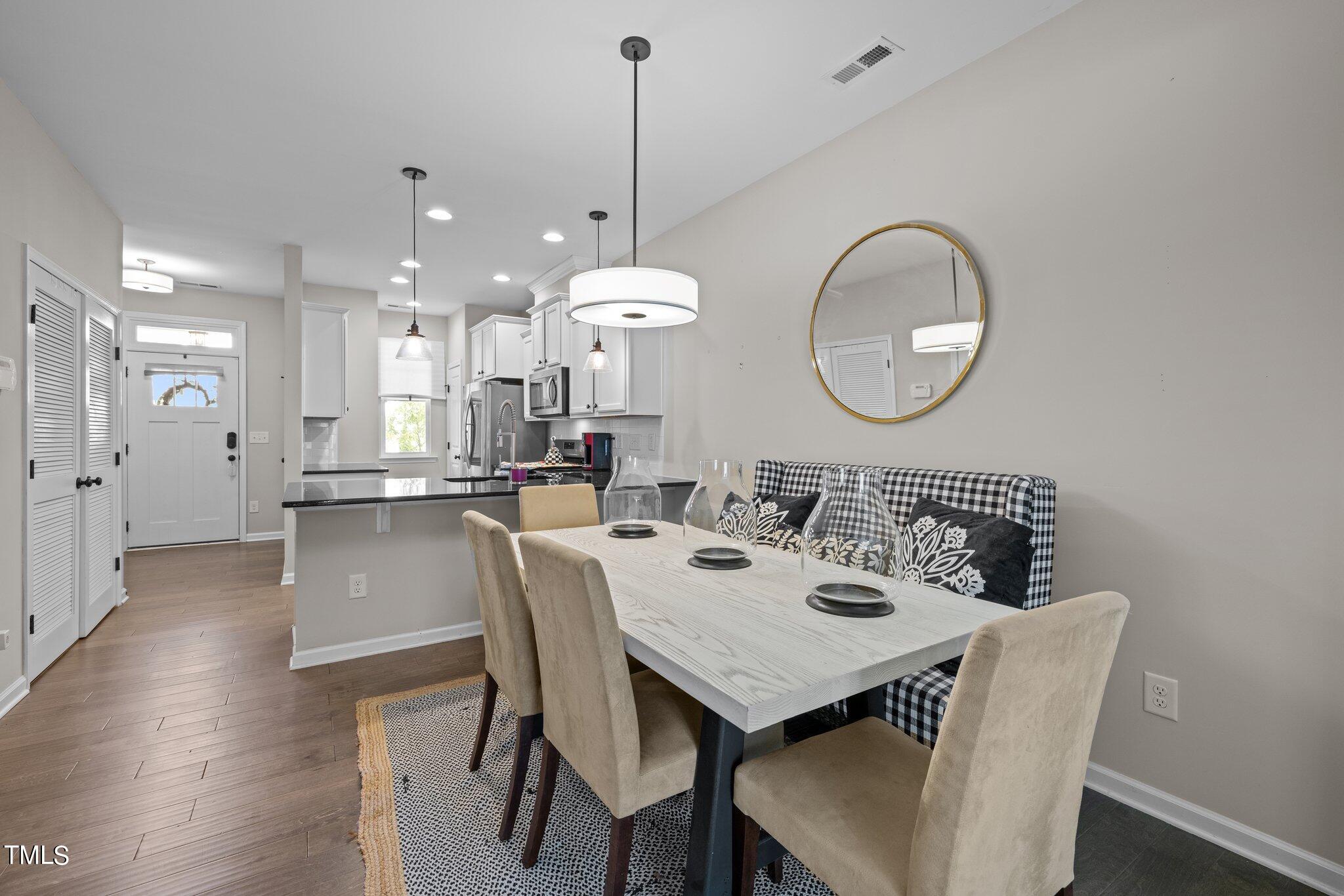 121 Zante Currant Road Durham, NC 27703 - Photo 10 of 30 Dining Area with Updated Lighting