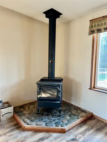 a view of a entryway in a house