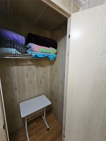 a room with stainless steel appliances