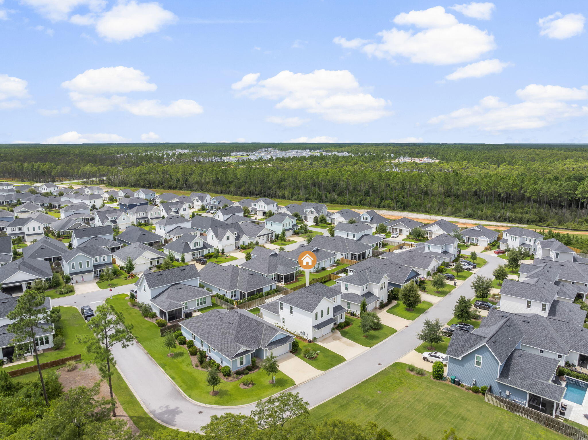 290 Windrow Way Watersound, FL 32461 - Photo 43 of 43 an aerial view of residential houses with outdoor space and trees