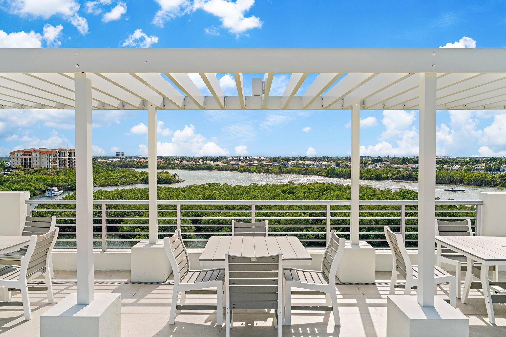 1 South Coastal Way, Unit 3030 Jupiter, FL 33477 - Photo 52 of 61 a view of balcony with a couches and city view