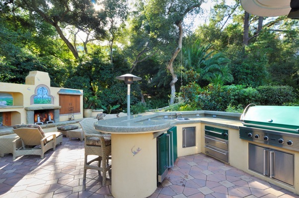 2516 Sycamore Canyon Road Montecito, CA 93108 - Photo 7 of 15 a view of kitchen with a table and chairs in a patio