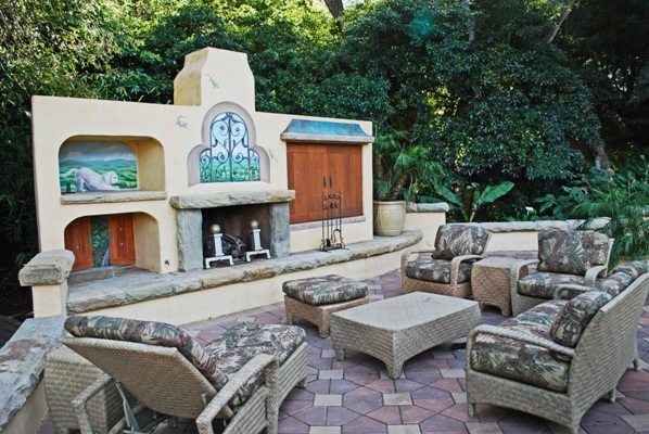 2516 Sycamore Canyon Road Montecito, CA 93108 - Photo 8 of 15 a view of a patio with couches table and chairs