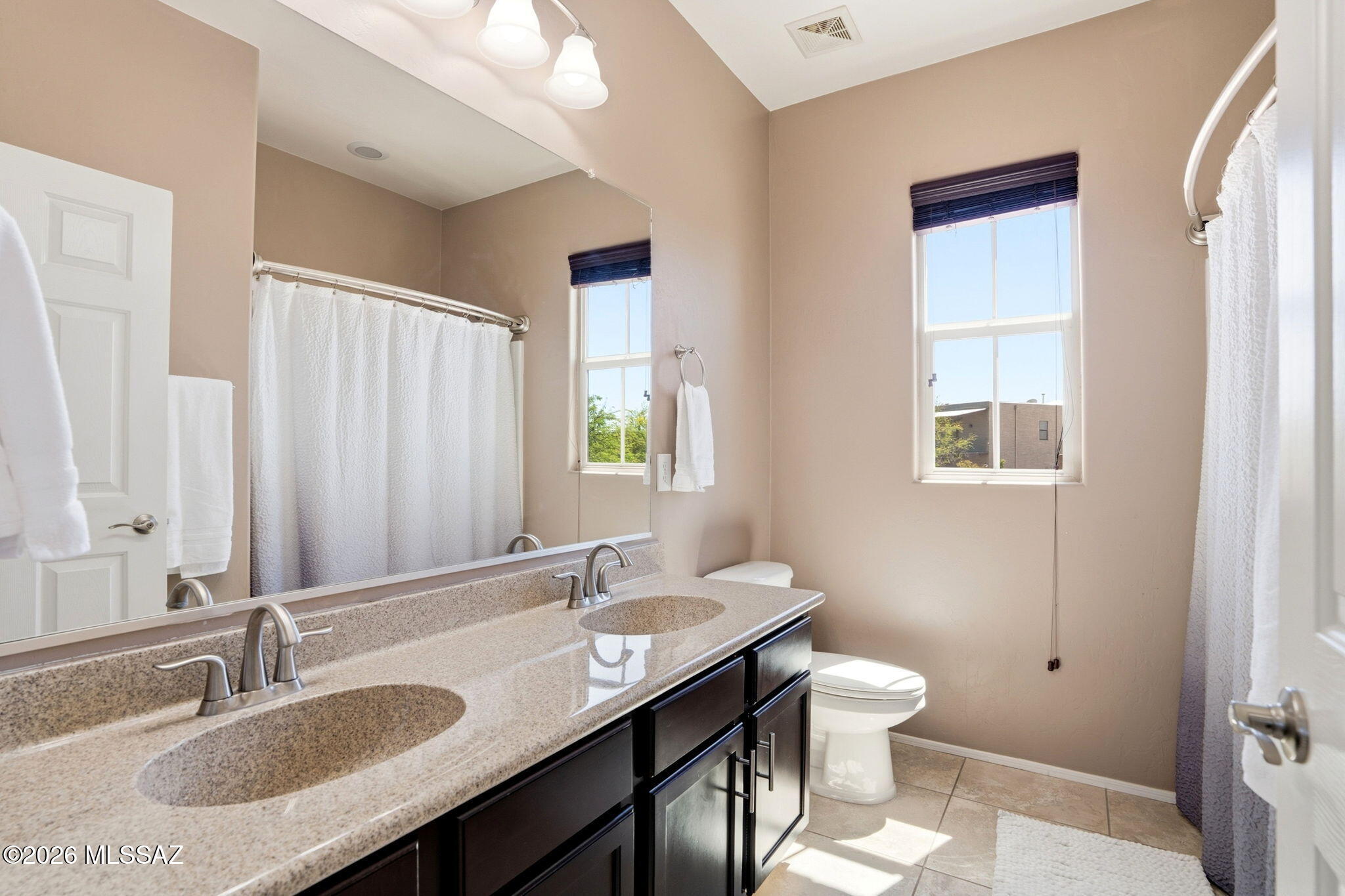 211 East Refuge Loop Vail, AZ 85641 - Photo 23 of 48 a bathroom with a double vanity sink toilet and a mirror