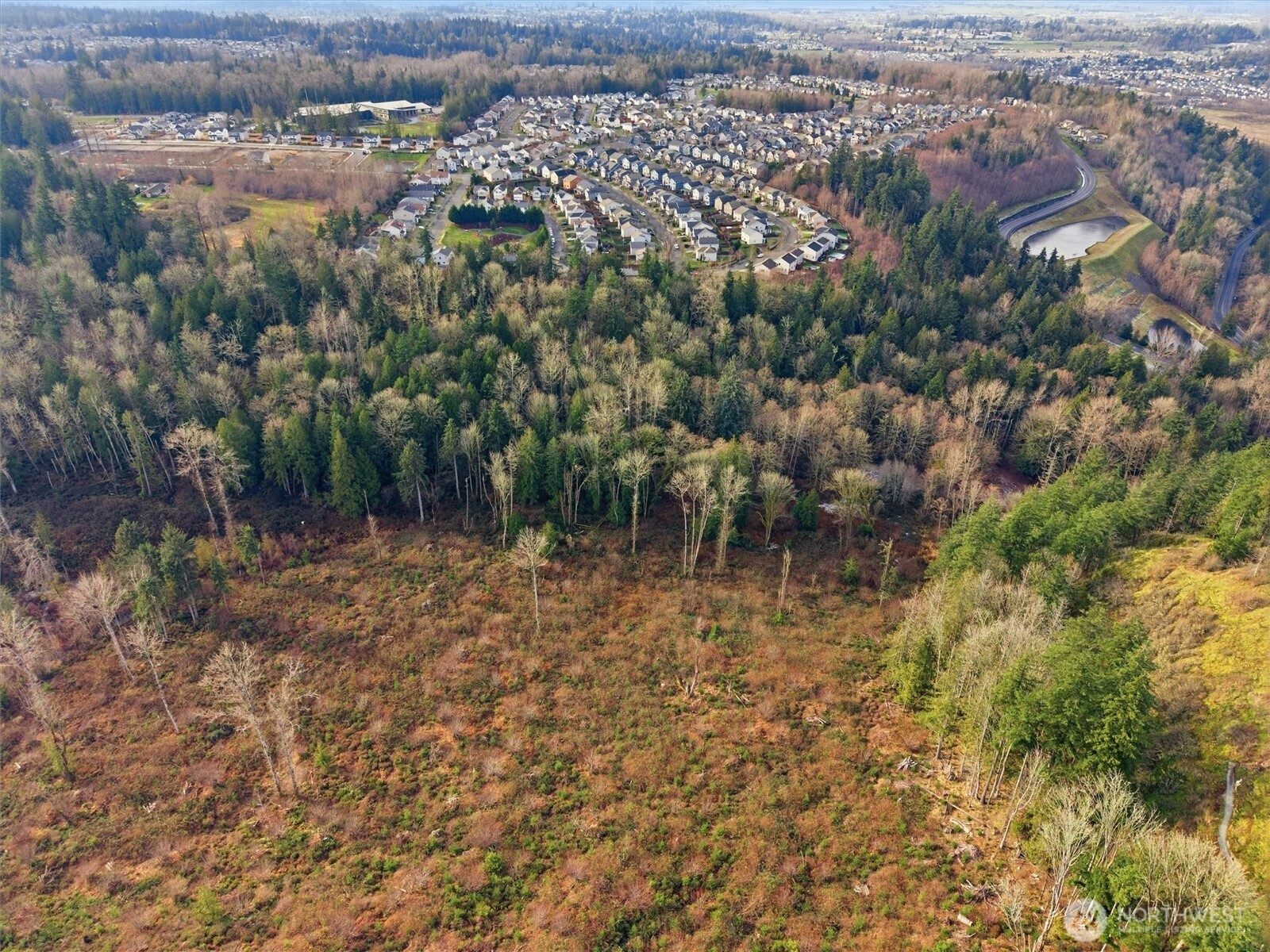 1307-1/2 State Rte 20 Burlington, WA 98233 - Photo 8 of 10 an aerial view of residential houses with outdoor space and trees