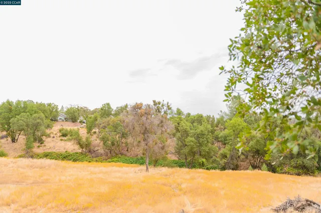 a view of a yard covered with snow in front of house