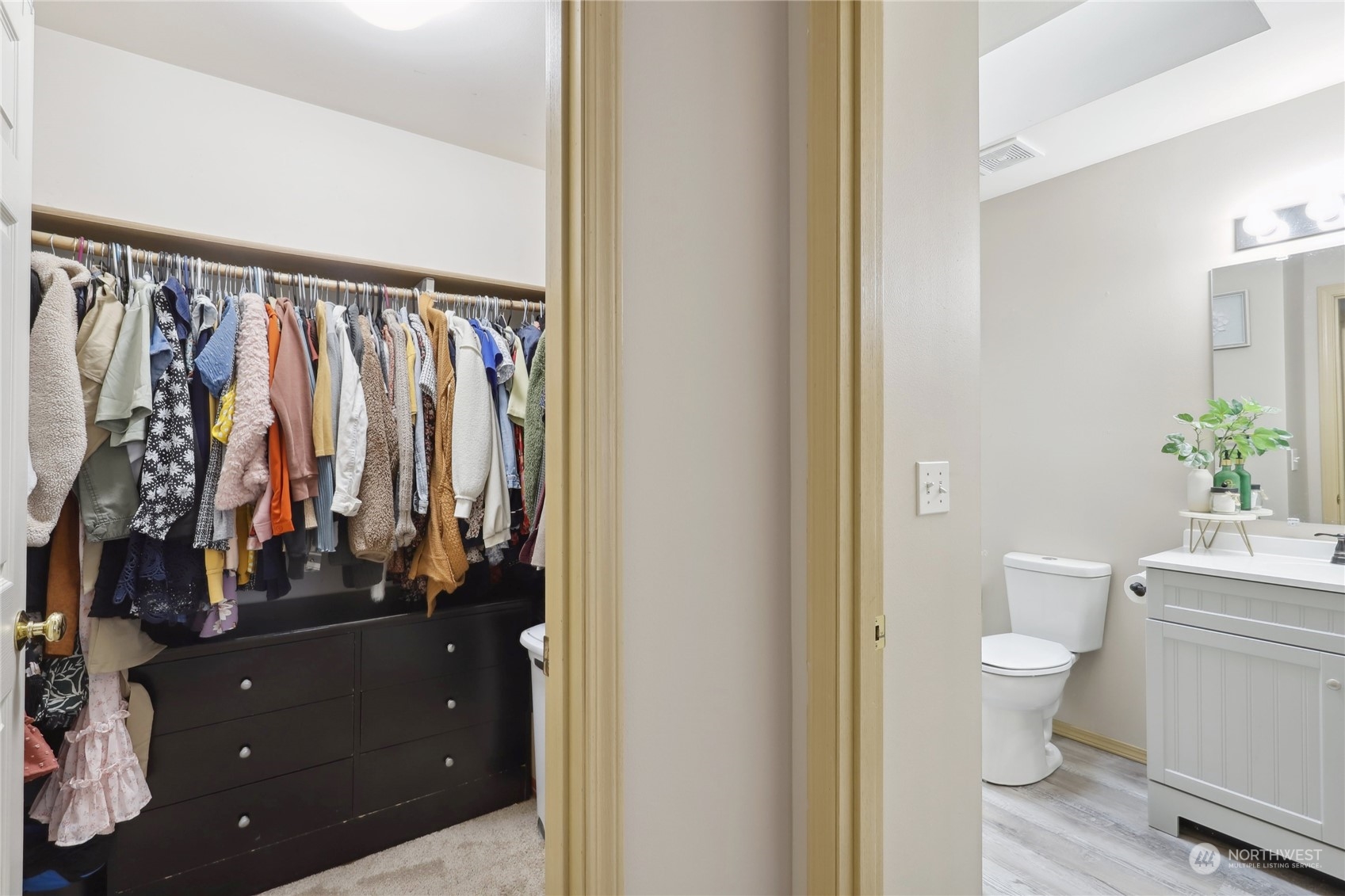 2977 Lowren Loop Port Orchard, WA 98366 - Photo 21 of 33 a view of walk in closet with clothes and shoes