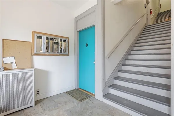 a view of an entryway with staircase