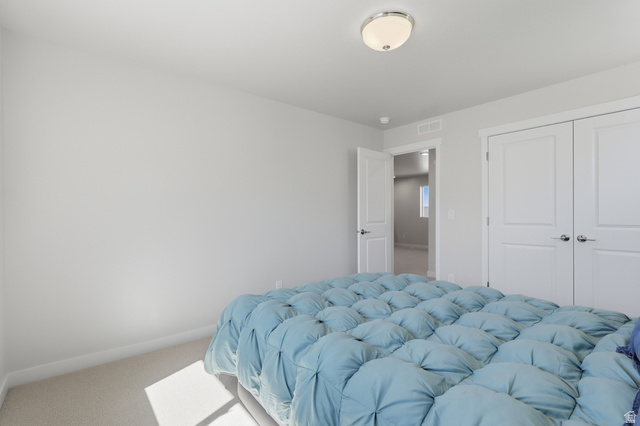 1353 Mapleton Hts Court Mapleton, UT 84664 - Photo 26 of 50 2nd Bedroom view 2 featuring light colored carpet and a closet