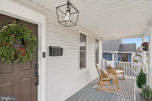 a view of a house with a porch