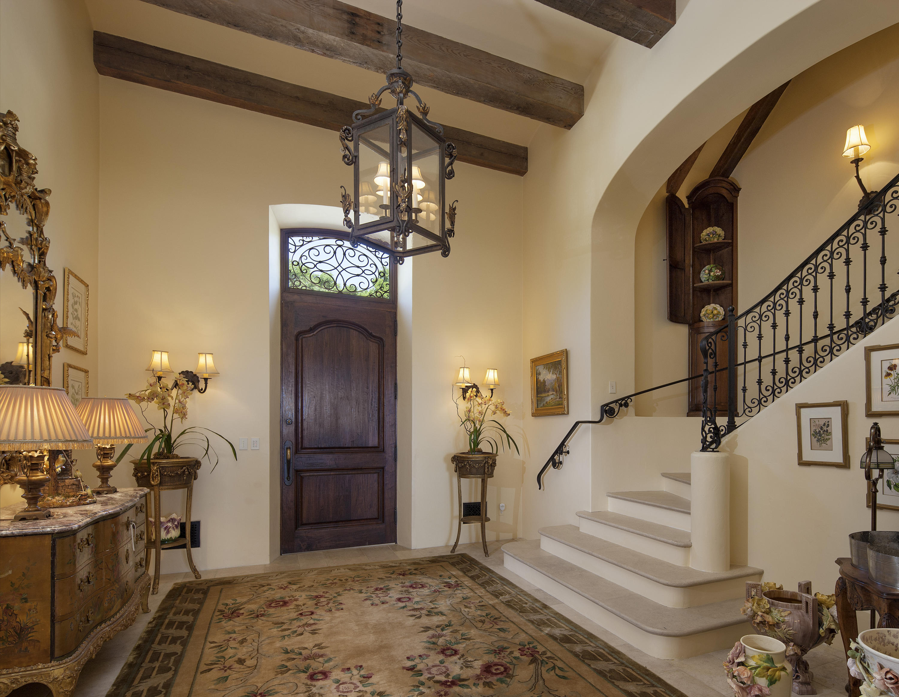 690 Picacho Lane Montecito, CA 93108 - Photo 12 of 22 a view of entryway and hall with wooden floor