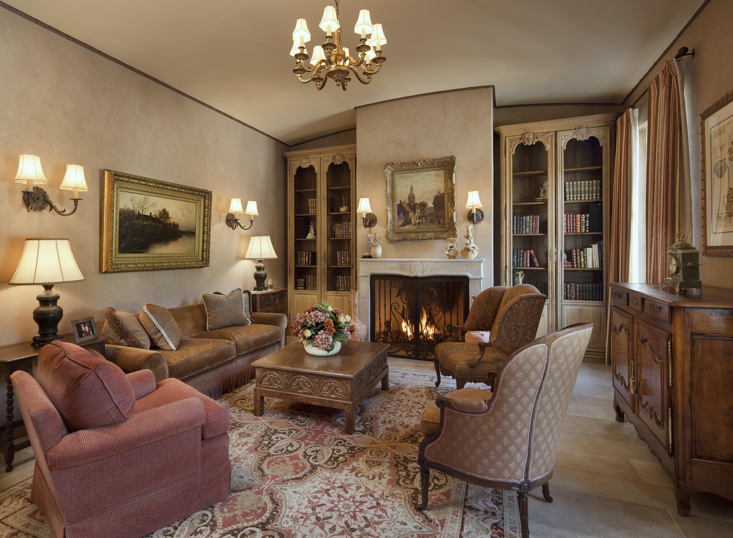 690 Picacho Lane Montecito, CA 93108 - Photo 7 of 22 a living room with furniture and a fireplace
