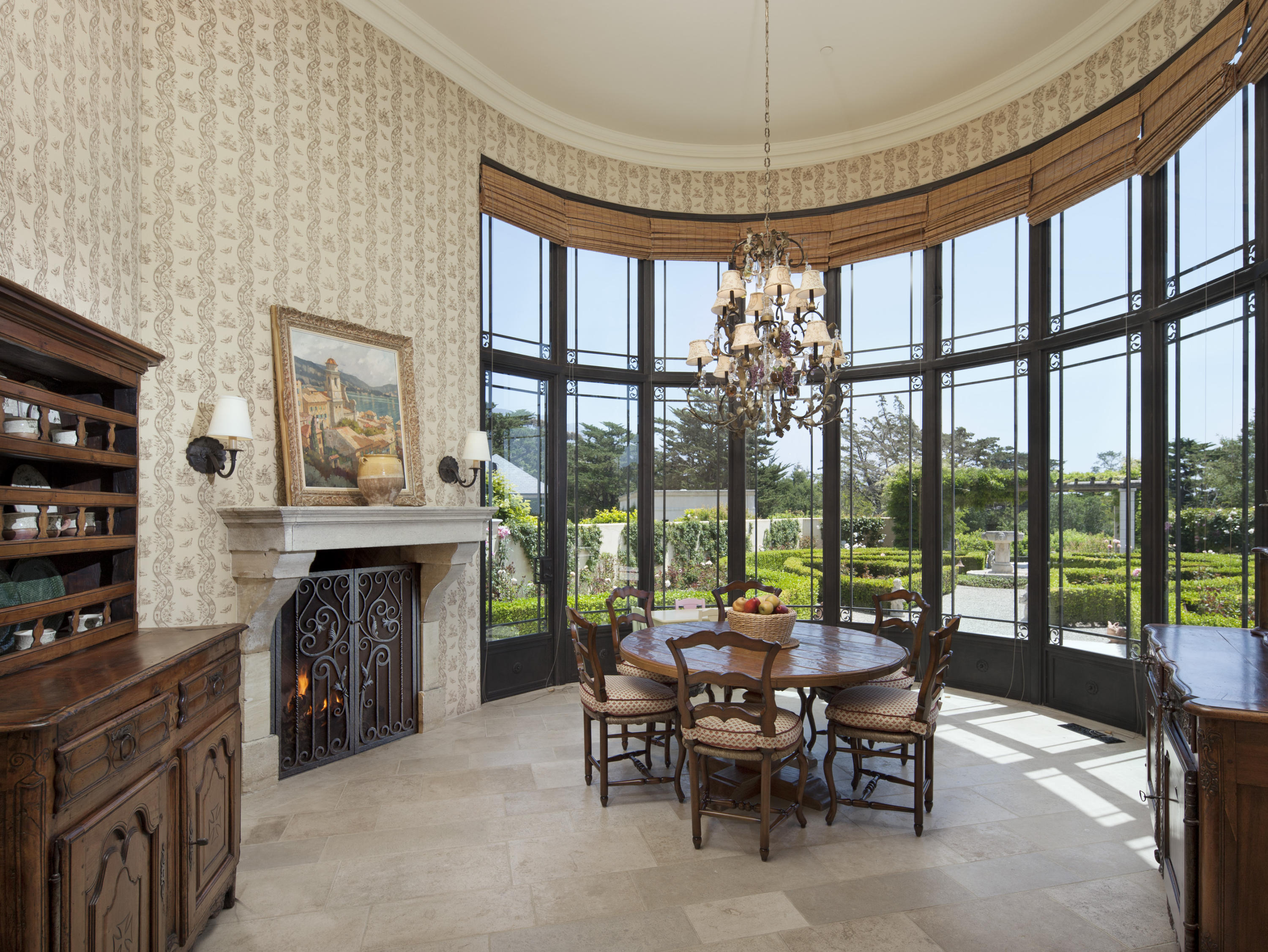 690 Picacho Lane Montecito, CA 93108 - Photo 8 of 22 a view of a dining room with furniture window and outside view