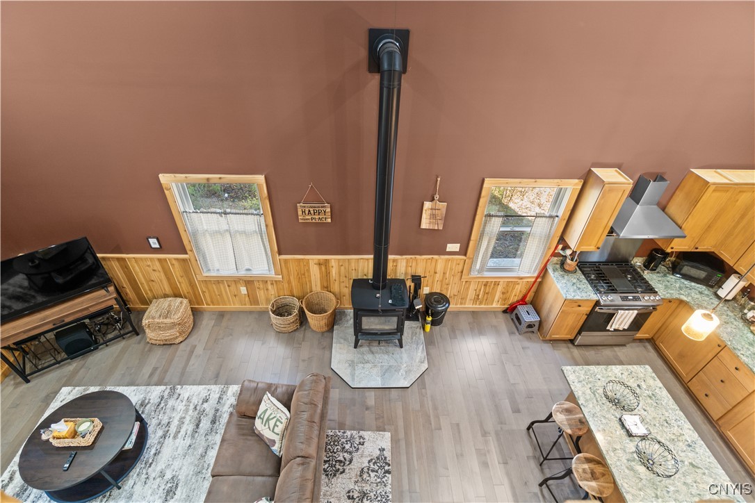 439 Towsley Road Pulaski, NY 13142 - Photo 24 of 42 Aerial view of the living room from the overlook
