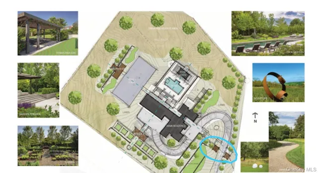 a view of a yard with a tree