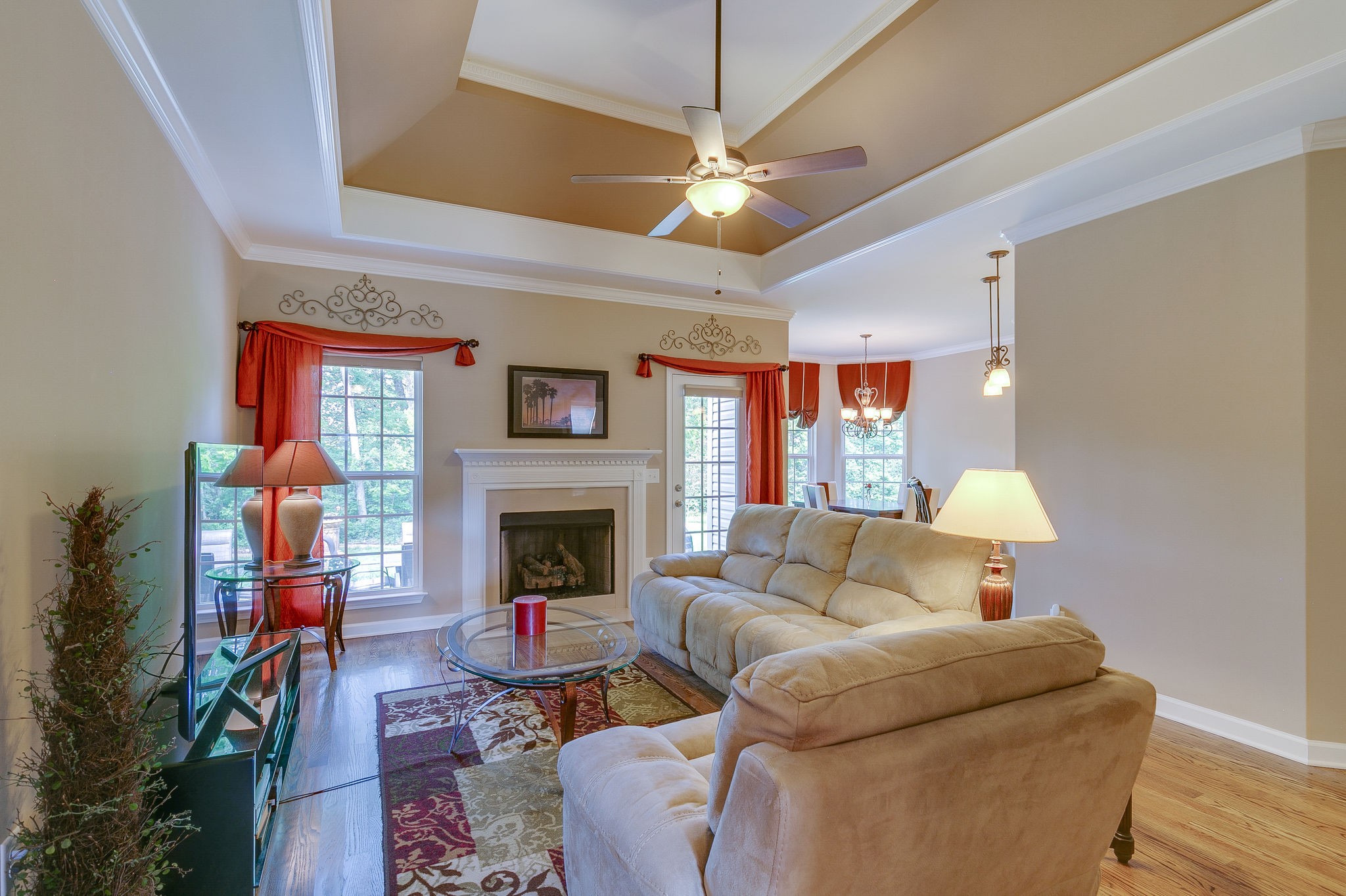1104 Golf View Way Spring Hill, TN 37174 - Photo 5 of 31 a living room with furniture and a fireplace