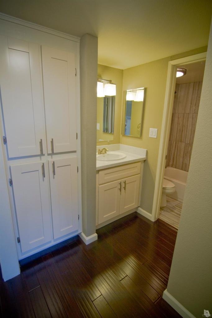 6408 Katherine Road, Unit A Simi Valley, CA 93063 - Photo 4 of 11 a bathroom with a sink and a mirror