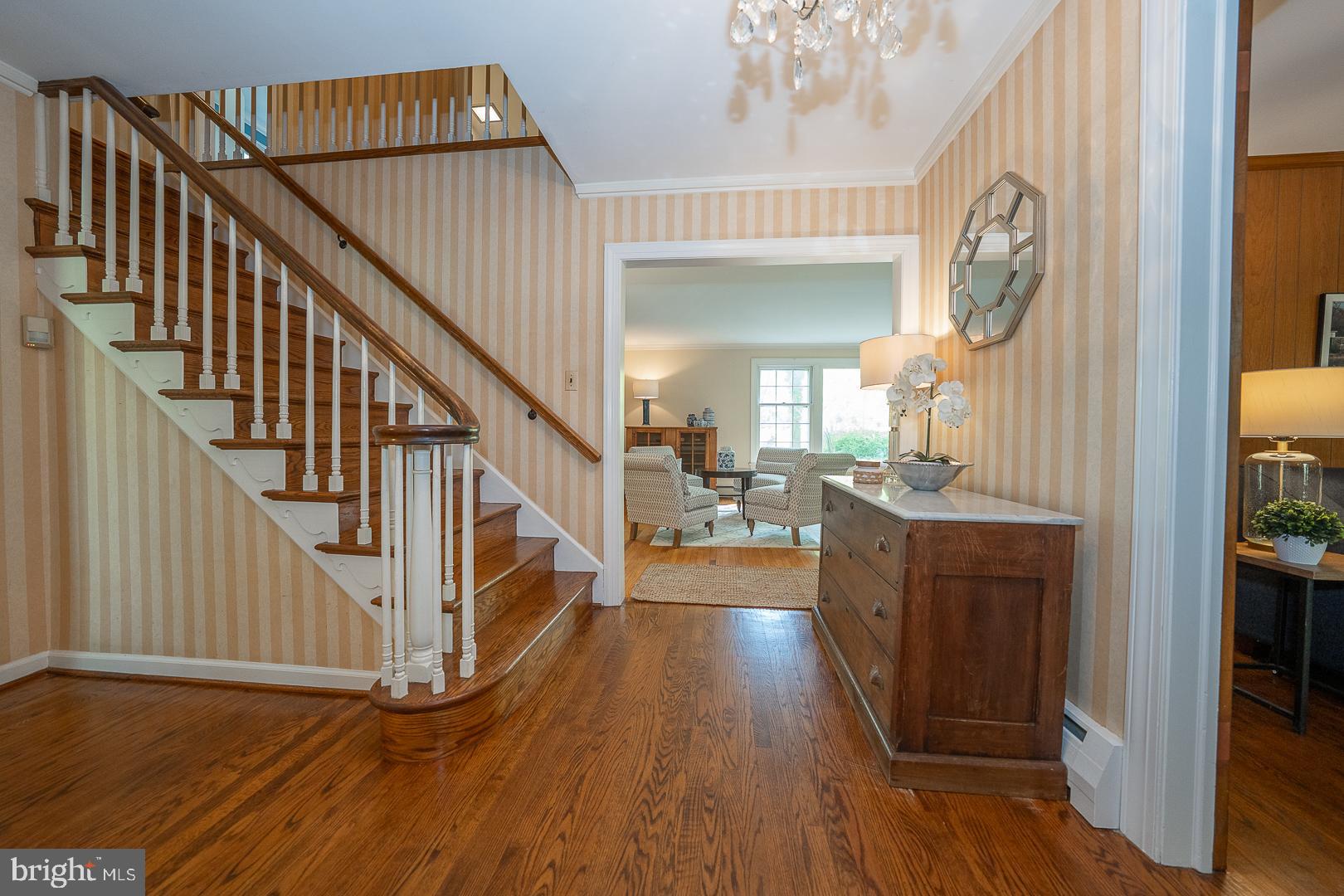 340 Chester Road Devon, PA 19333 - Photo 5 of 48 a view of entryway and hall with wooden floor