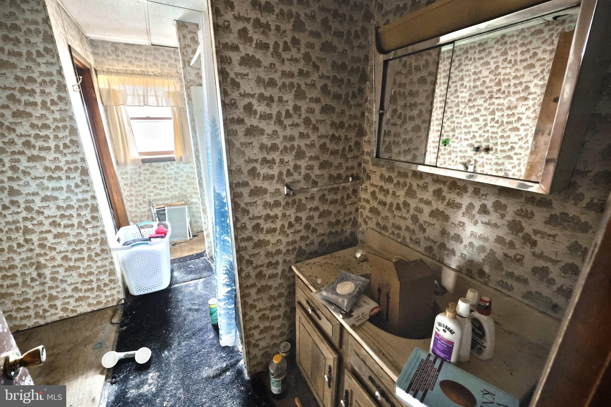 539 Aspers-Bendersville Road Aspers, PA 17304 - Photo 20 of 26 a bathroom with a toilet and a shower curtain