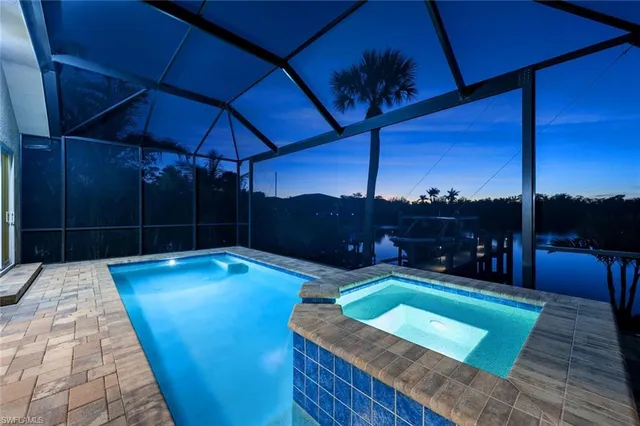 a view of a backyard with hardwood