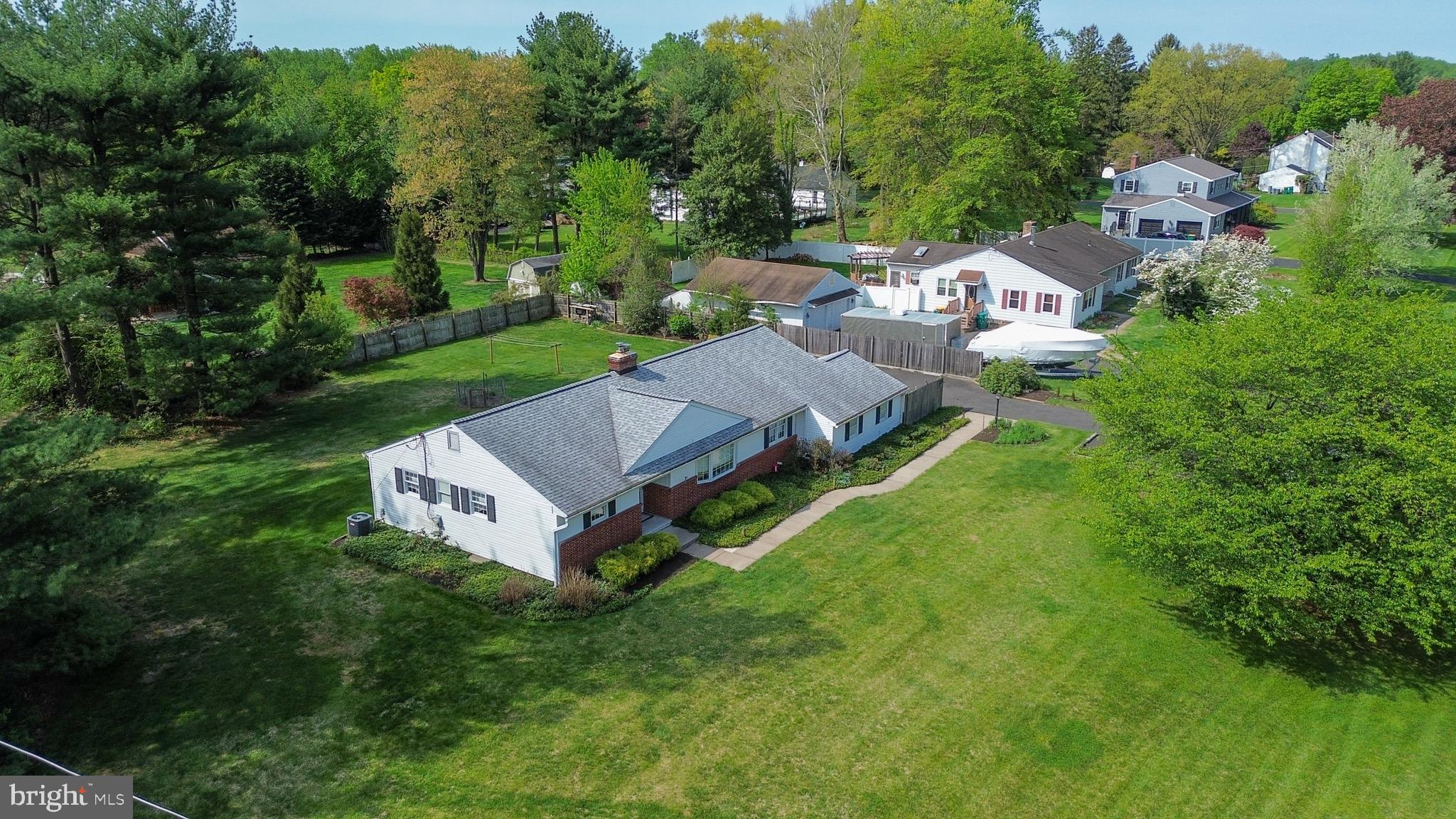 418 Doublewoods Road Langhorne, PA 19047 - Photo 32 of 34 Aerial view of home on nearly one acre