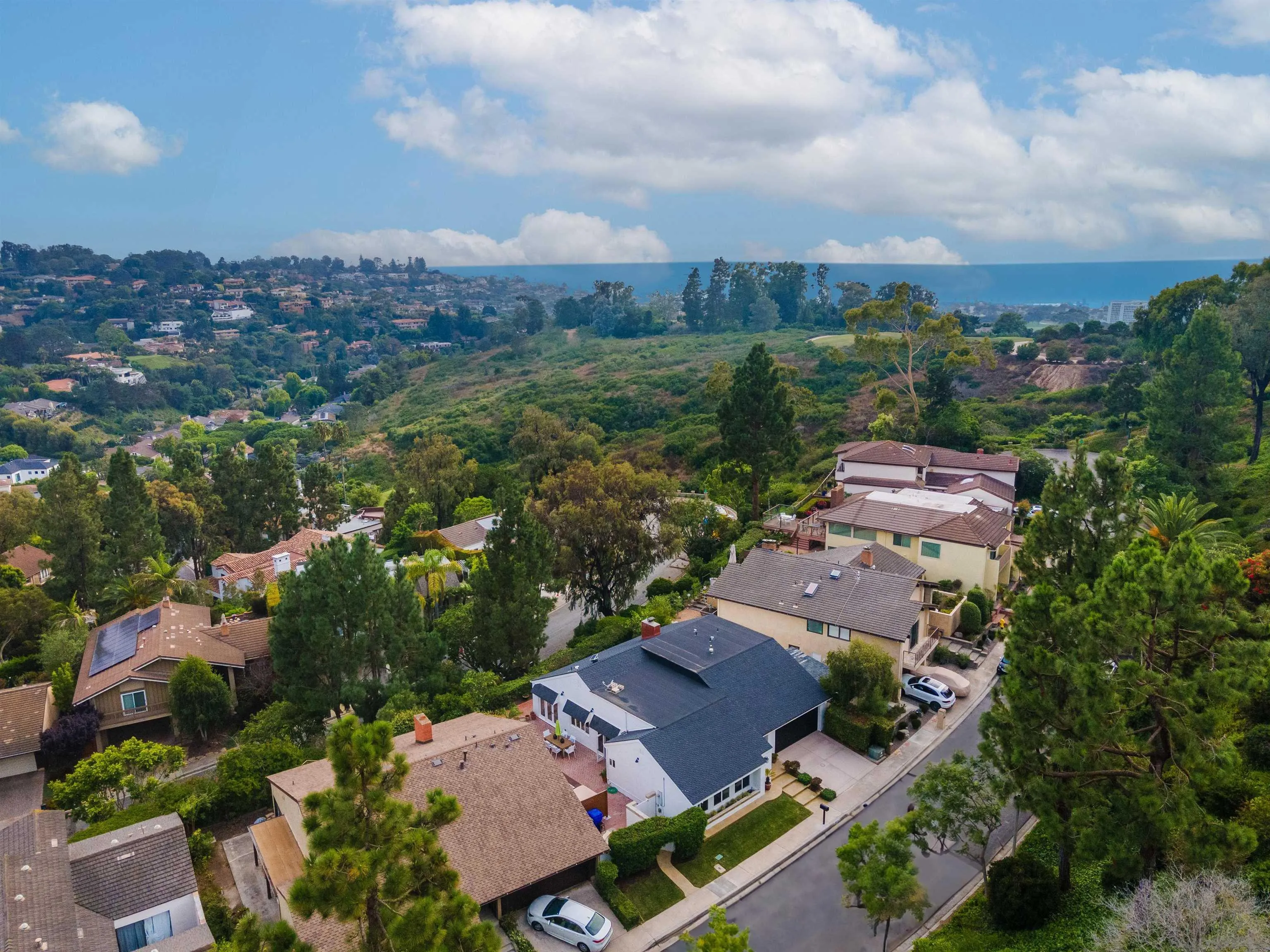 an aerial view of a city