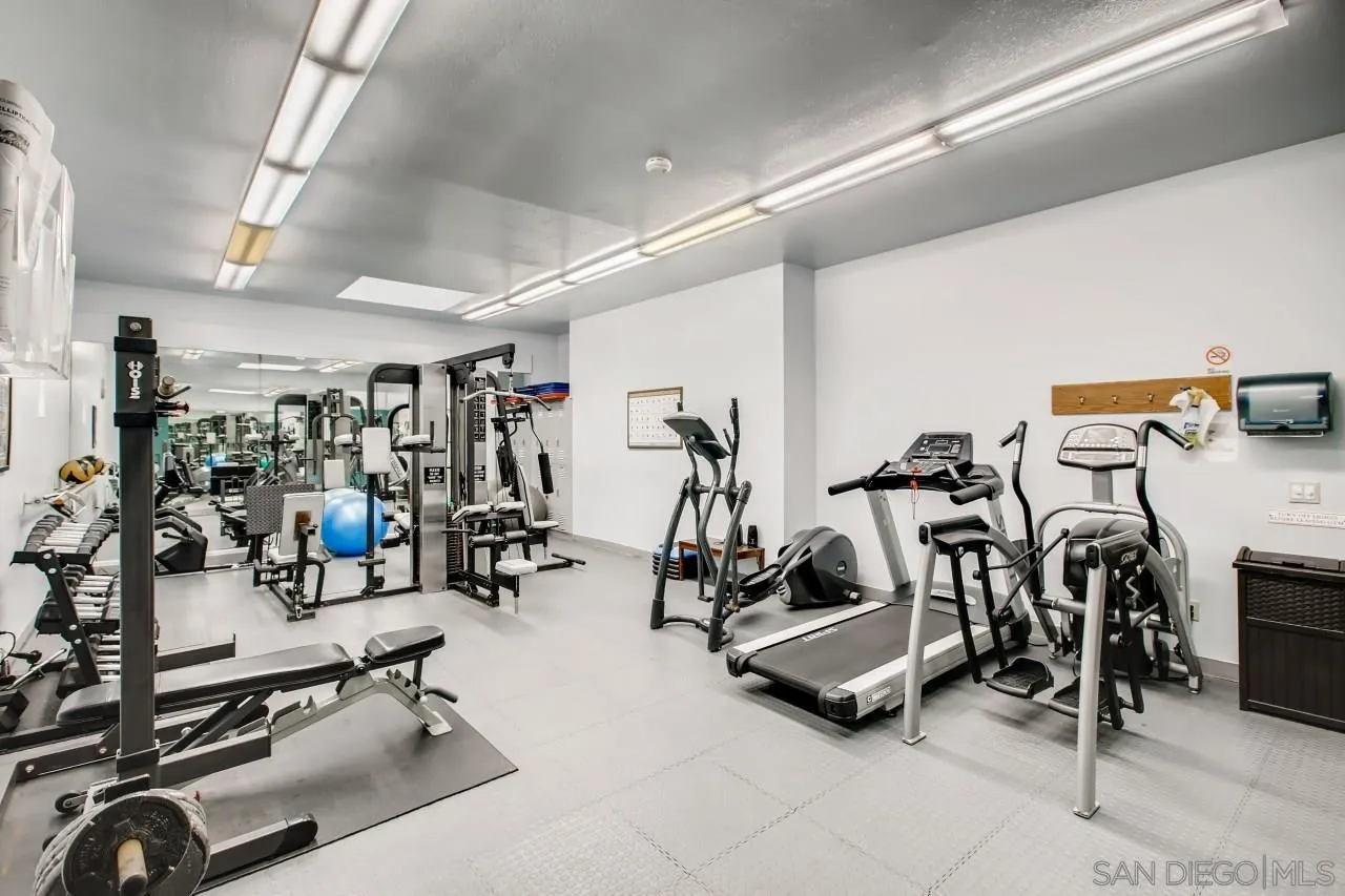 1863 Caminito Quintero La Jolla, CA 92037 - Photo 25 of 27 a view of a room with gym equipment