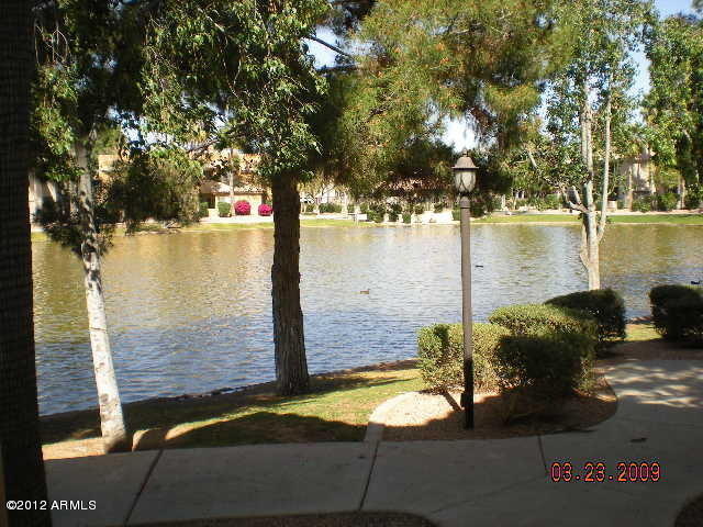 1825 West Ray Road, Unit 1110 Chandler, AZ 85224 - Photo 9 of 9 a view of a lake from a yard