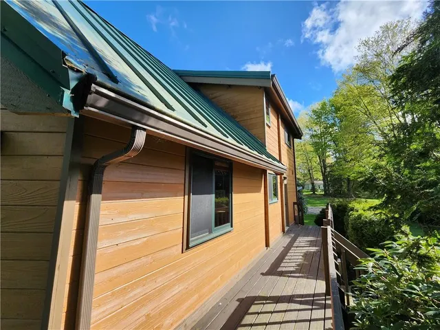 a house view with a garden space