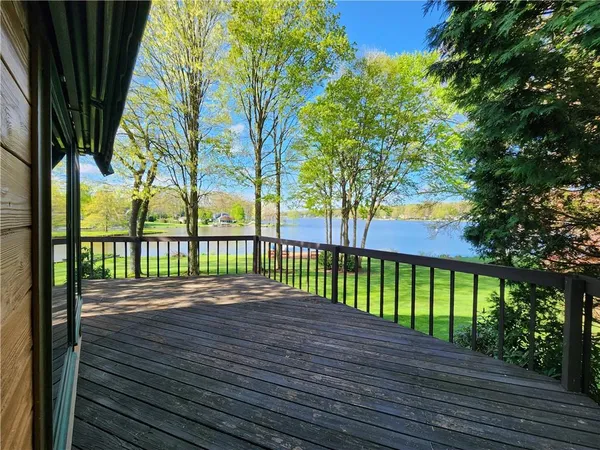 a view of a deck