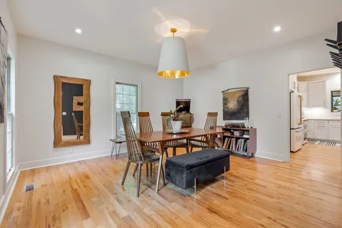 a view of a livingroom and dining room