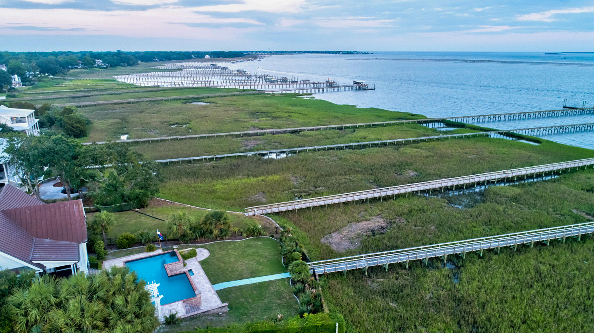 108 Beach Street Mount Pleasant, SC 29464 - Photo 10 of 14 108 Beach Twilight Drone - 017 - CMG