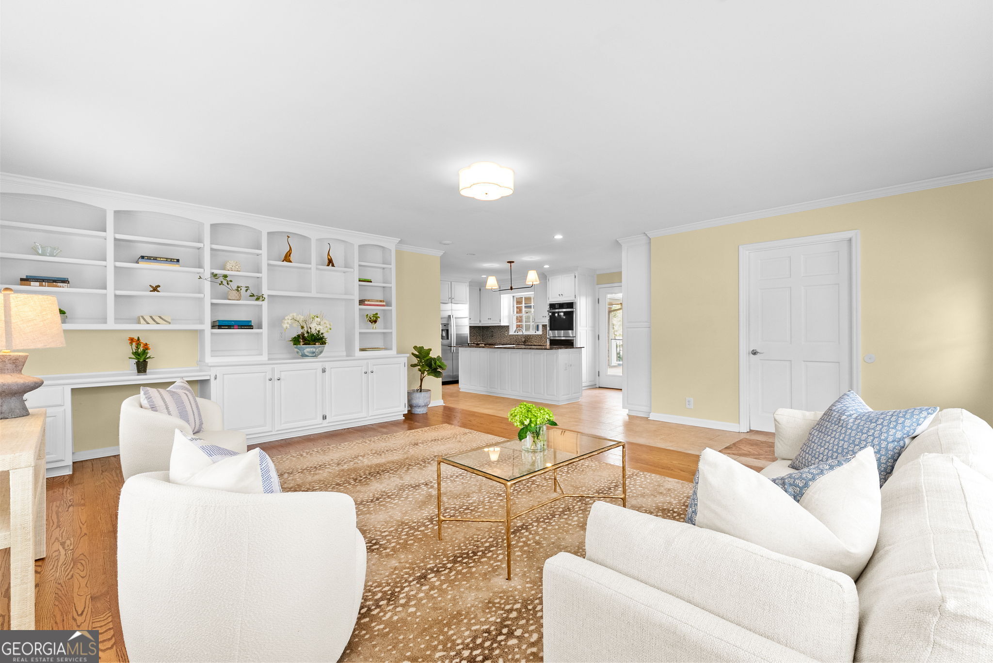 206 Fortson Drive Athens, GA 30606 - Photo 12 of 48 a living room with furniture and kitchen view