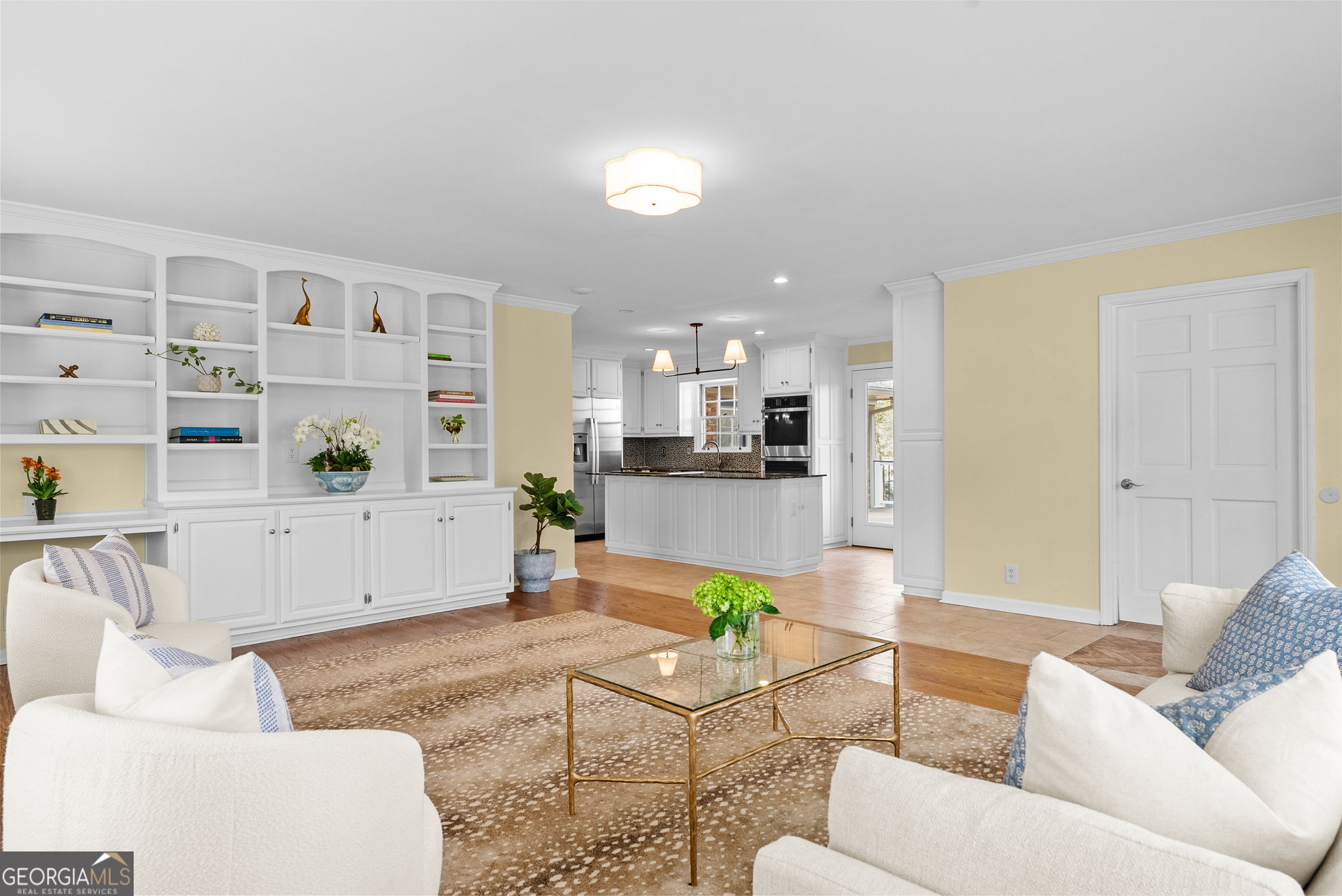 206 Fortson Drive Athens, GA 30606 - Photo 15 of 54 a living room with furniture and view of kitchen