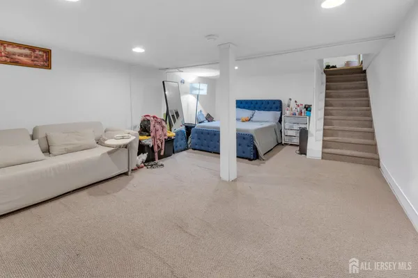 a living room with furniture and a couch