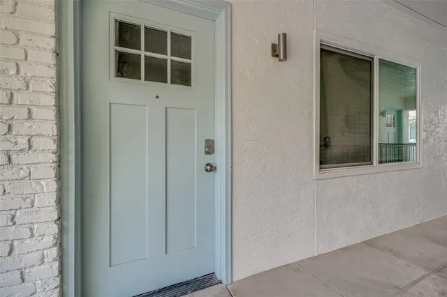 a view of front door