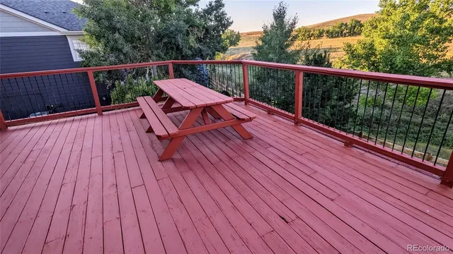 a view of deck with wooden floor and outdoor space