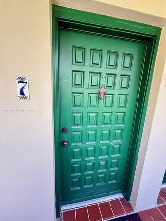 a view of front door