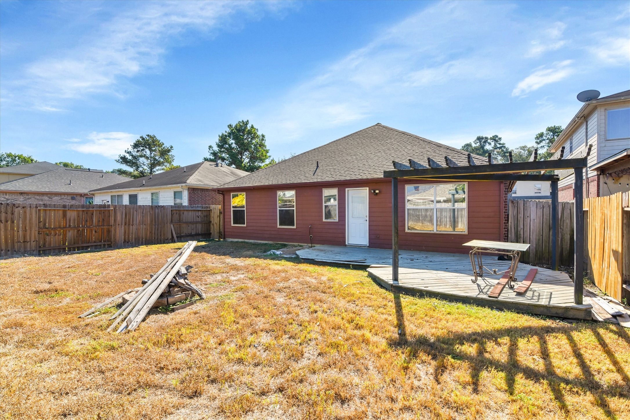 914 Ivycroft Lane Spring, TX 77373 - Photo 20 of 21 The back yard with firepit.
