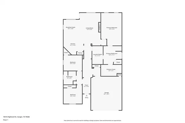 $334,500 | 100 North Highland Drive, Sanger, TX 76266
