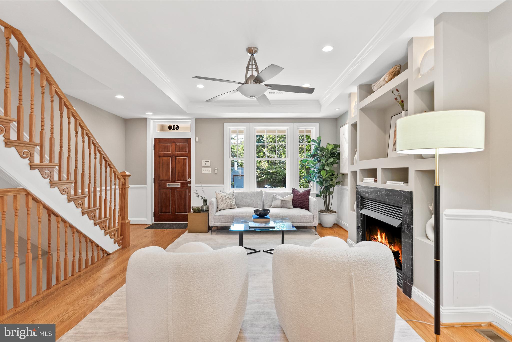 610 Independence Avenue Southeast Washington, DC 20003 - Photo 3 of 26 a living room with furniture fireplace and flat screen tv