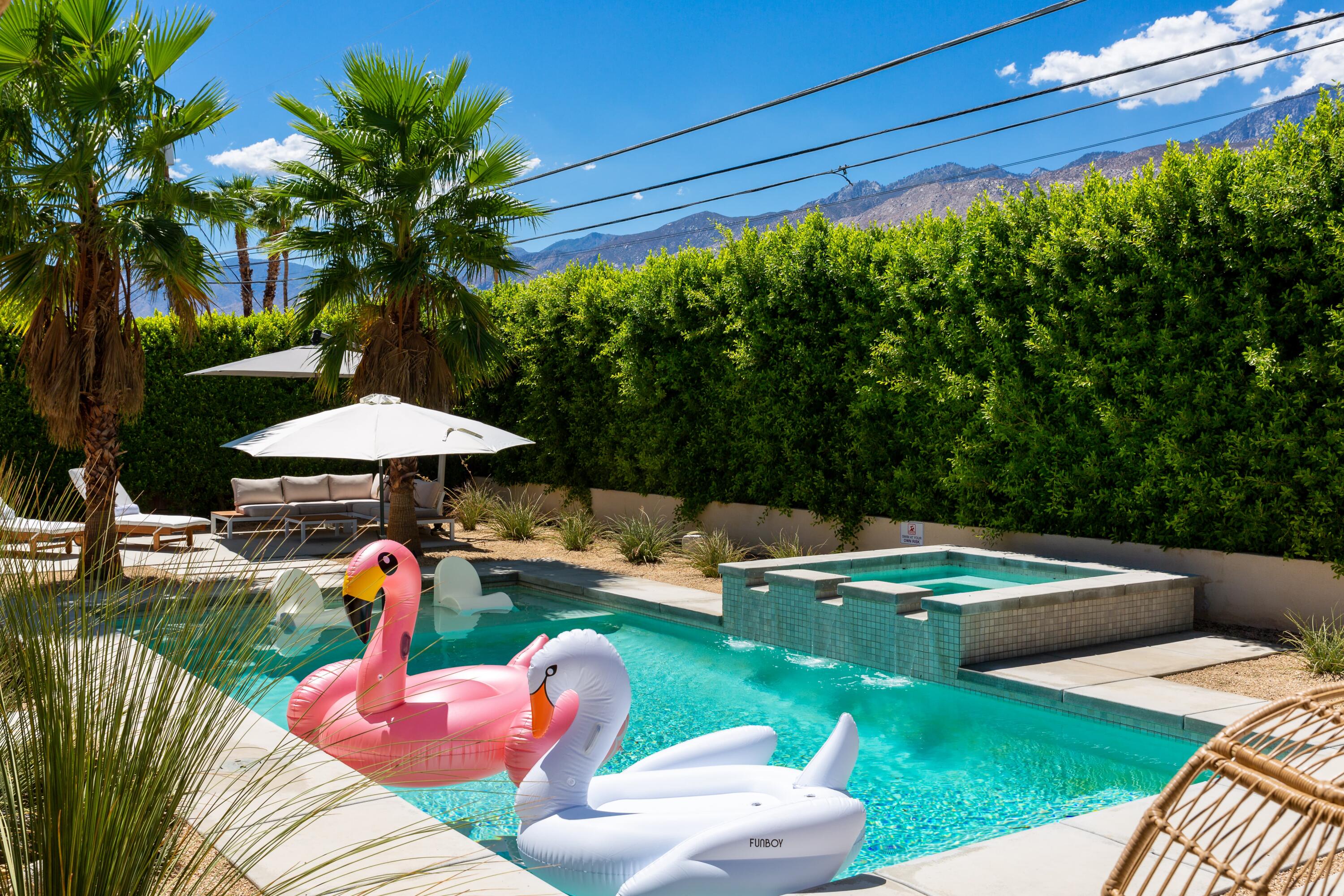 2355 West Nicola Road Palm Springs, CA 92262 - Photo 50 of 54 a view of a swimming pool with a patio