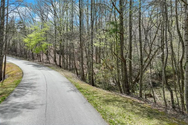 a view of a field with an outdoor space