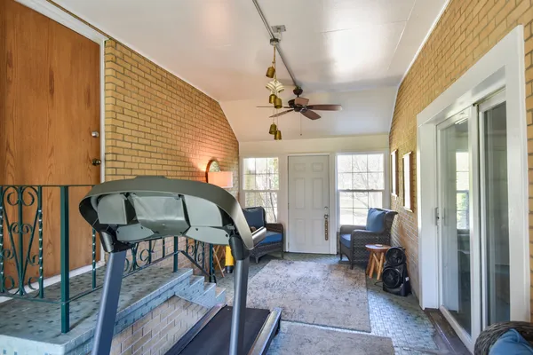 a living room filled with furniture